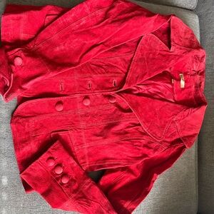 Wilsons Leather Vibrant Red Blazer